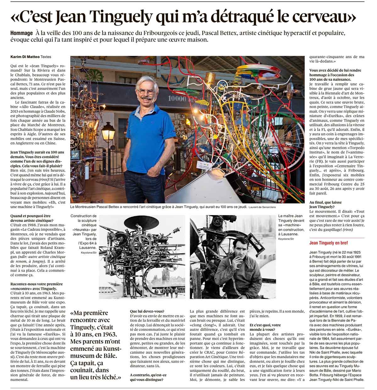 Hommage à Jean Tinguely mai 2025